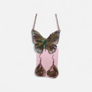 Floral Butterfly and winged earing set